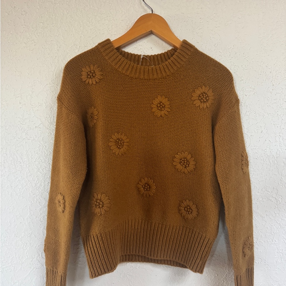 Madewell Flower embroidered pullover sweater
